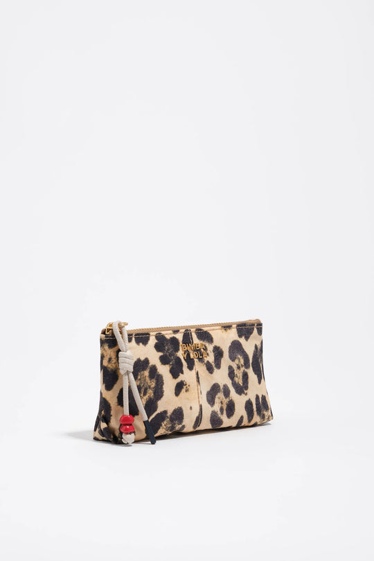 Natural Leopard nylon coin purse