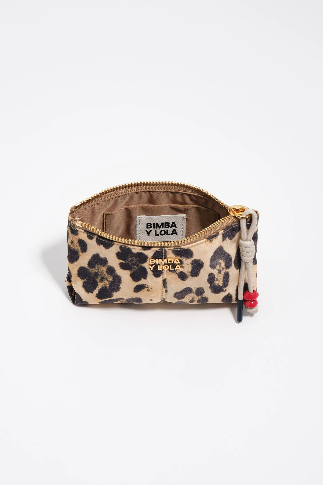 Natural Leopard nylon coin purse