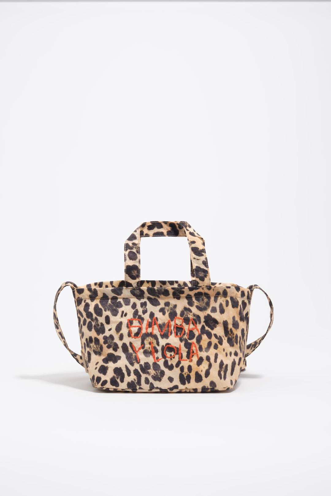 Natural leopard nylon mini bag