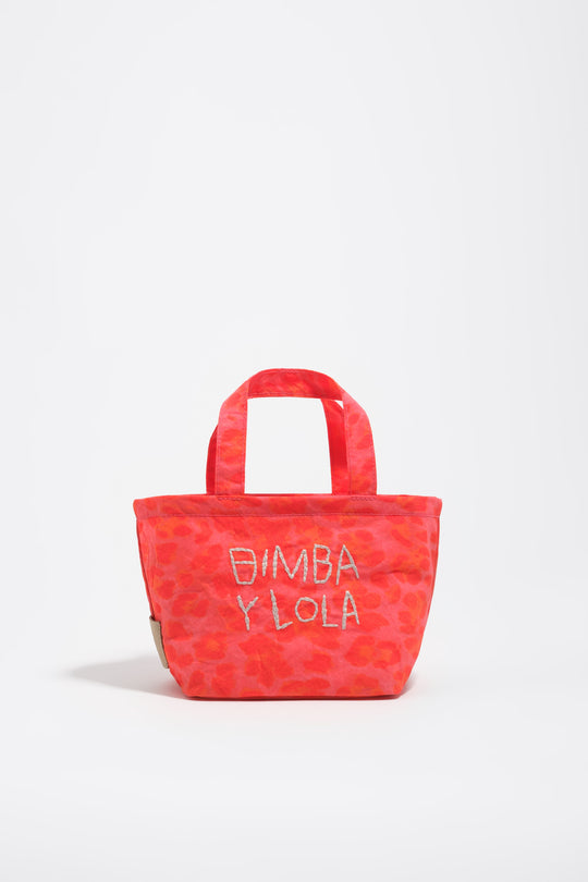 Pink leopard nylon mini bag