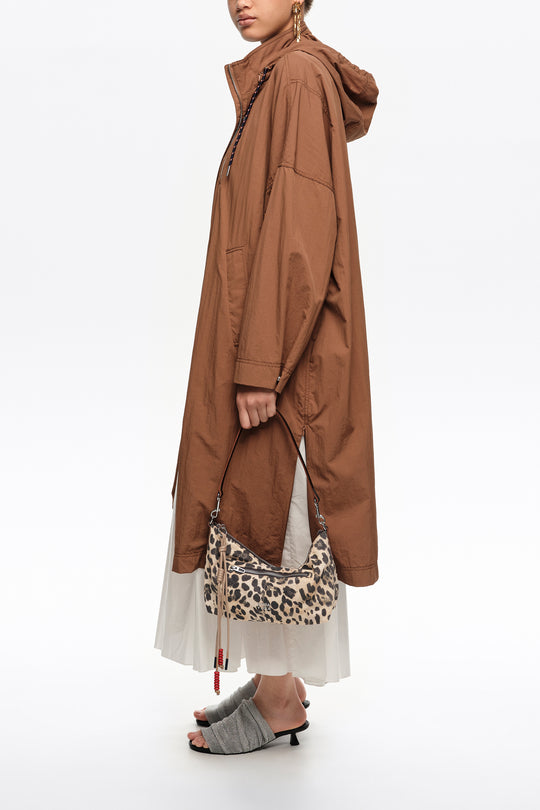 Natural Leopard trapecio bag