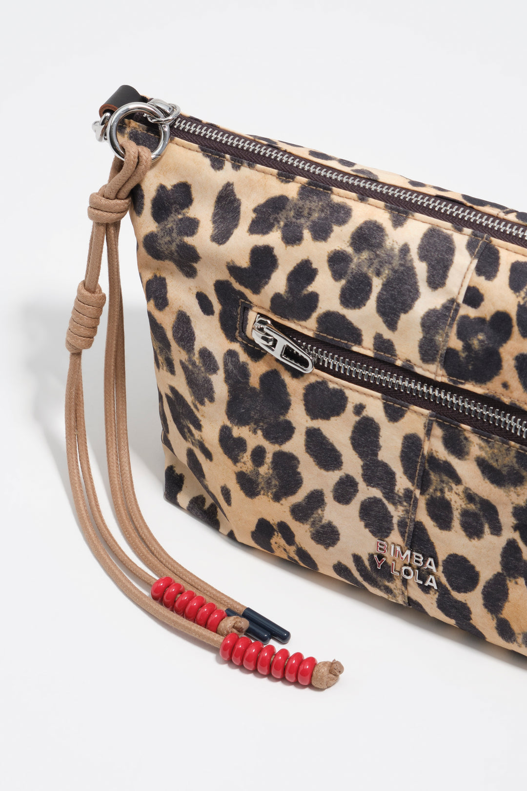 Natural Leopard trapecio bag