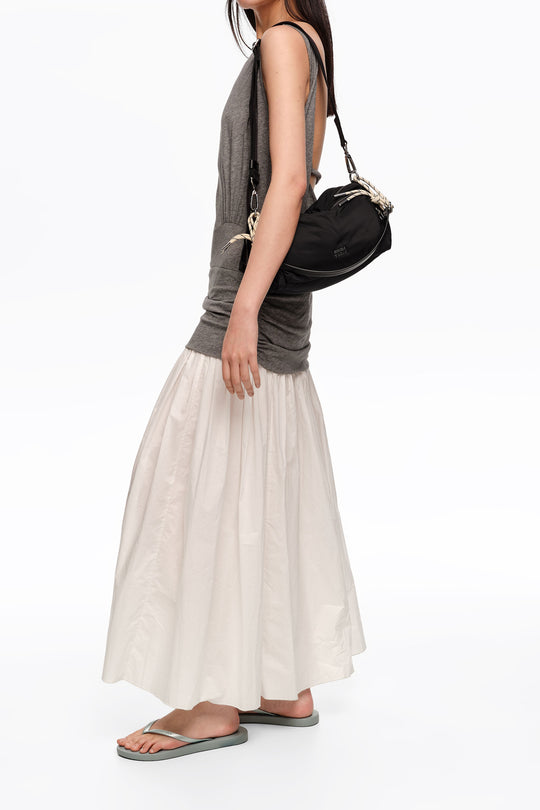 Dark anthracite nylon medium pocket bag
