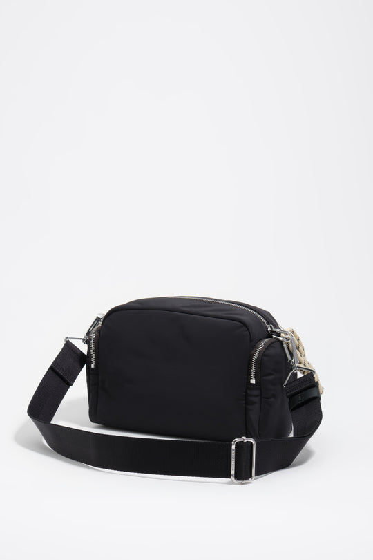 Dark anthracite nylon medium pocket bag