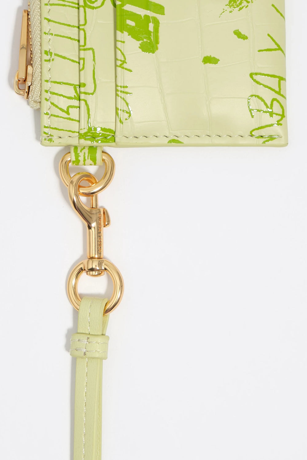 Pastel green Bimba logos coin purse/card holder