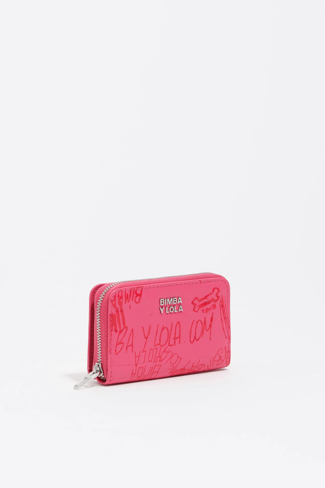 Berry pink flap purse with Bimba logo