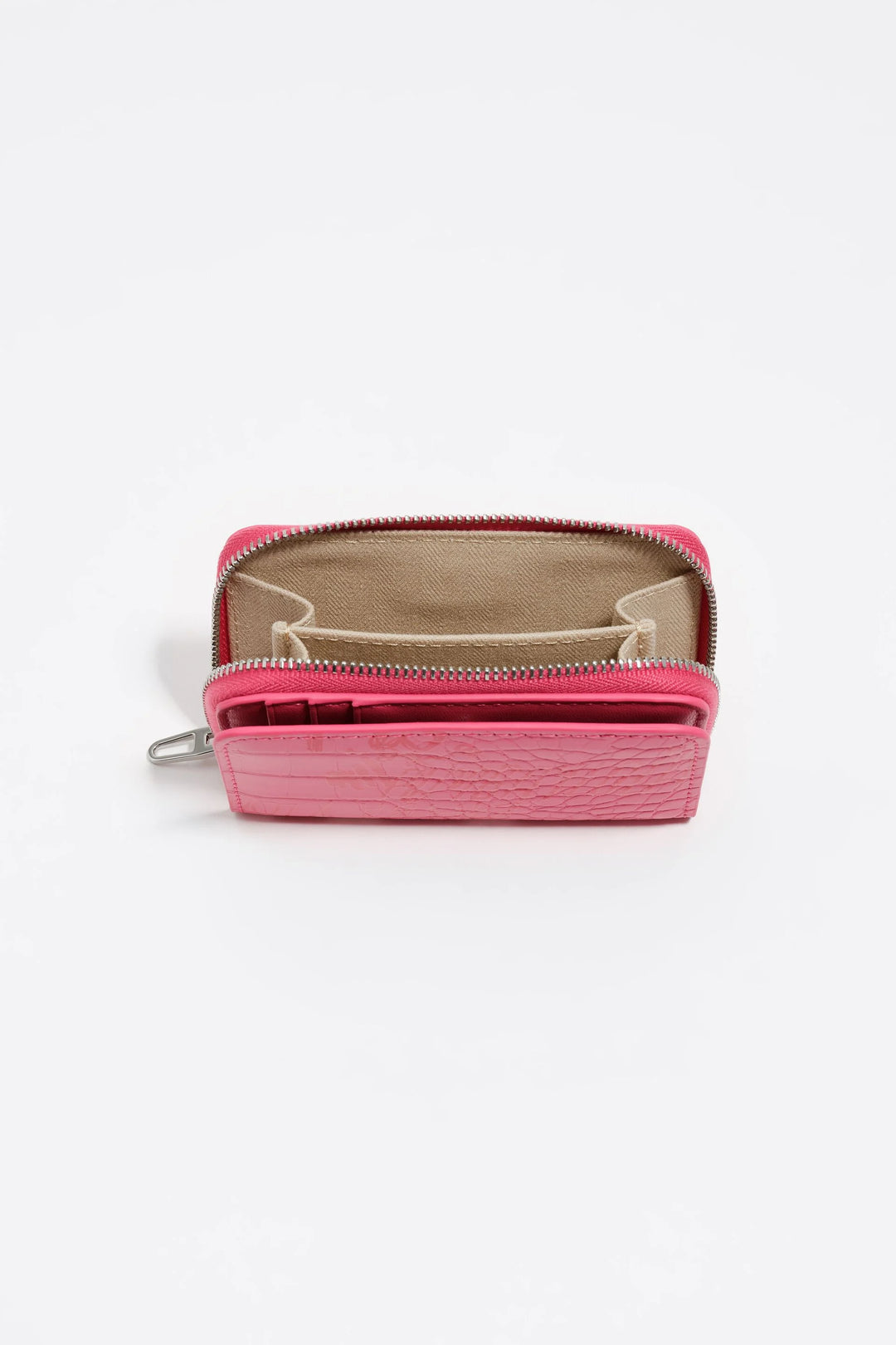 Berry pink flap purse with Bimba logo