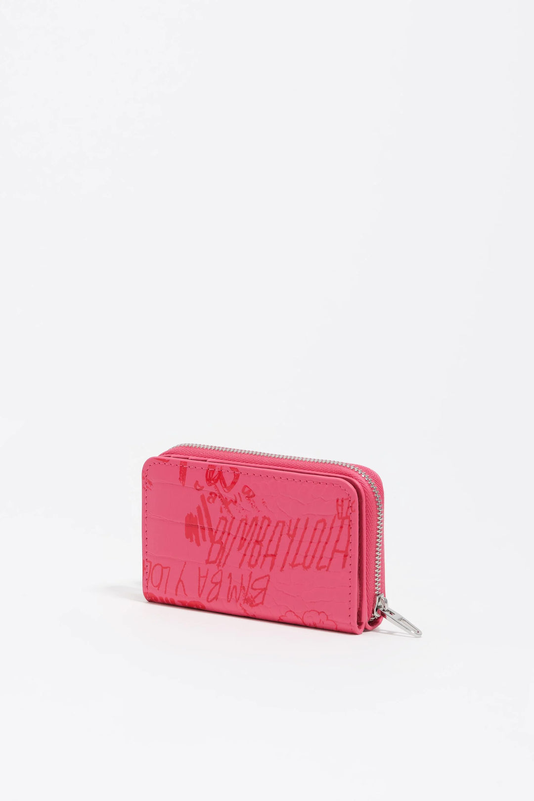 Berry pink flap purse with Bimba logo