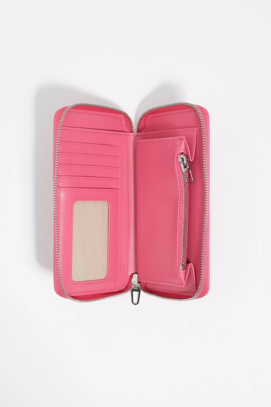 Berry pink Bimba logos medium horizontal wallet