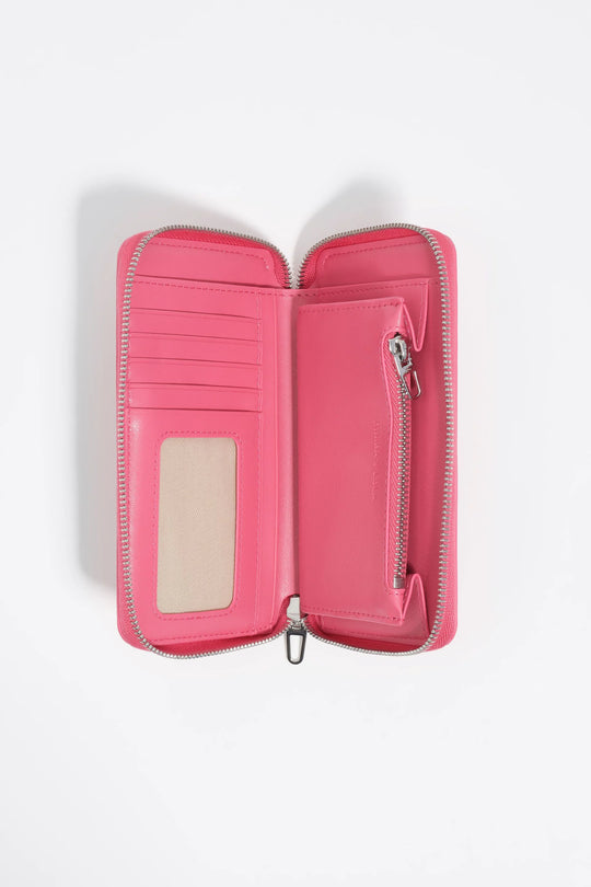Berry pink Bimba logos medium horizontal wallet