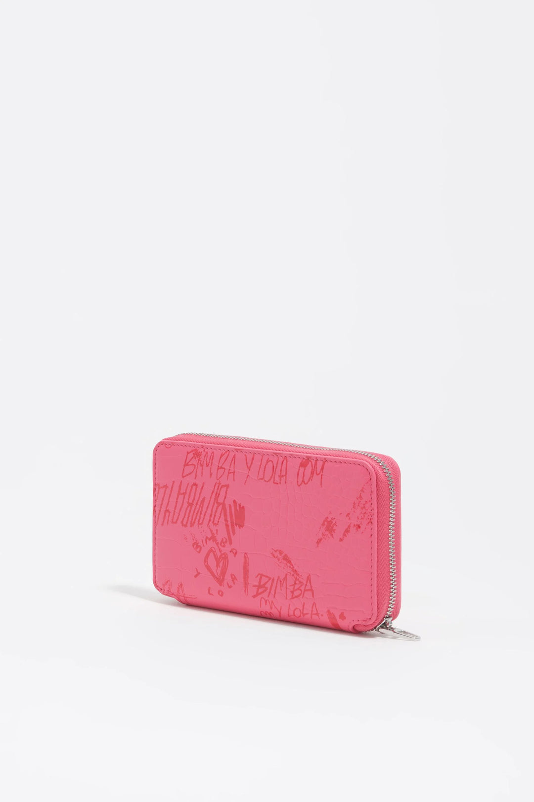 Berry pink Bimba logos medium horizontal wallet