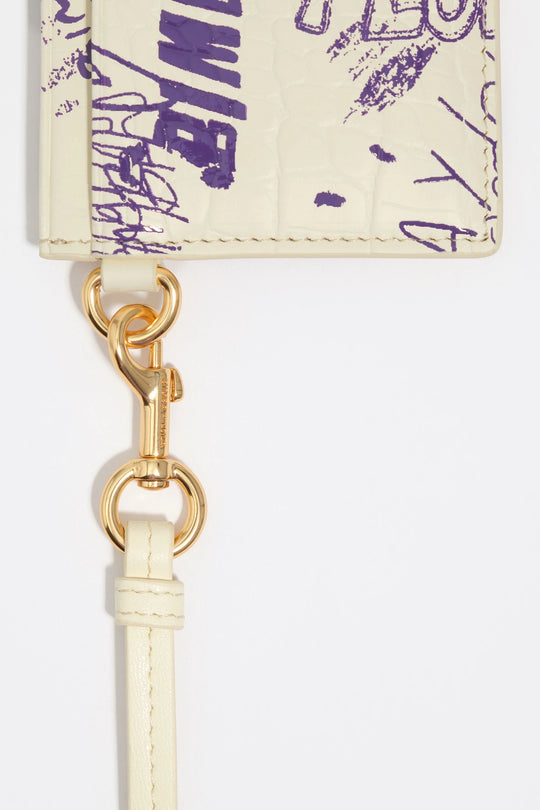 Yellow and purple Bimba logo card holder