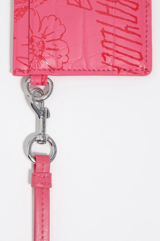 Berry pink Bimba logos card holder
