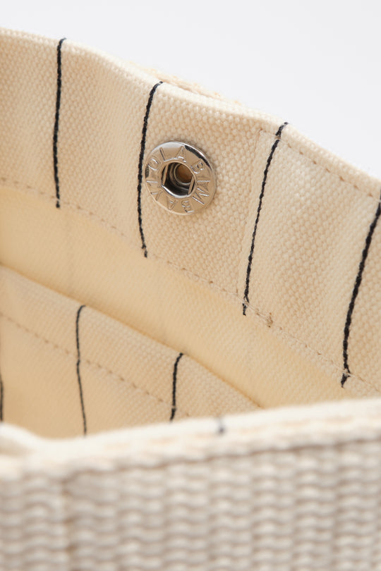 Large off-white cotton make-up case
