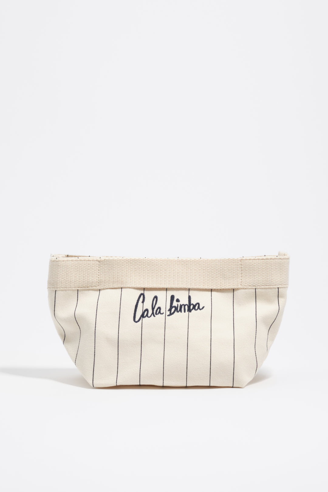 Large off-white cotton make-up case