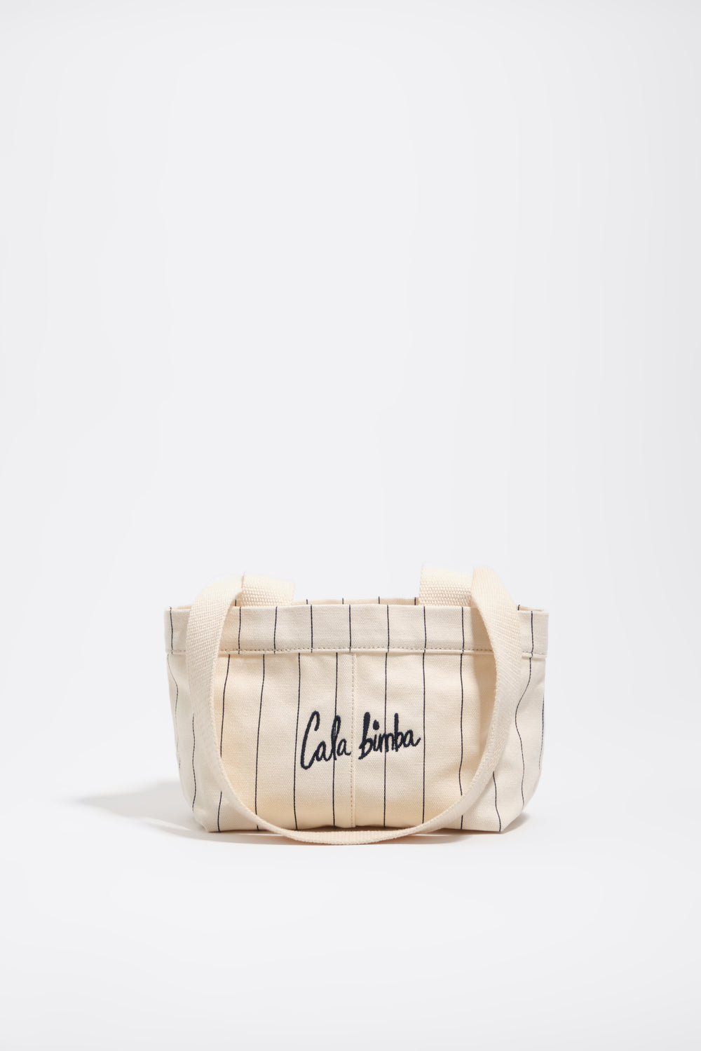 Mini off-white cotton crossbody bag