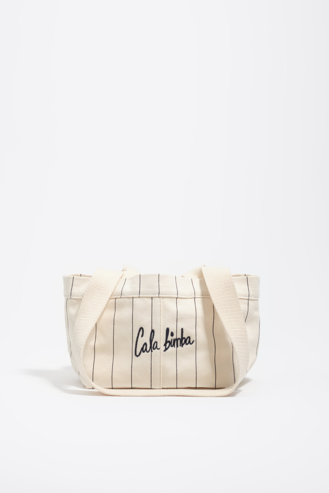 Mini off-white cotton crossbody bag