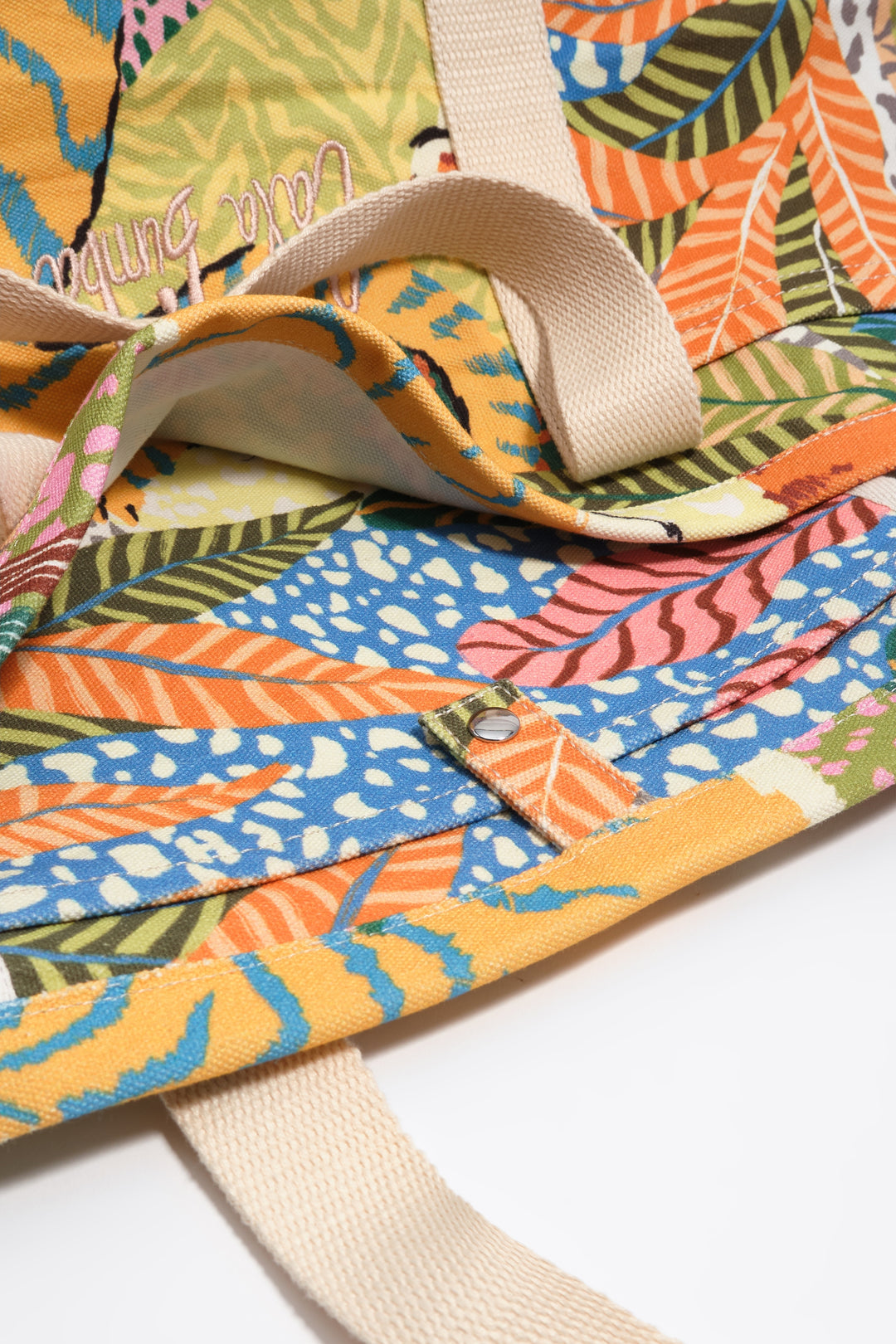 Wild maxi cotton beach bag
