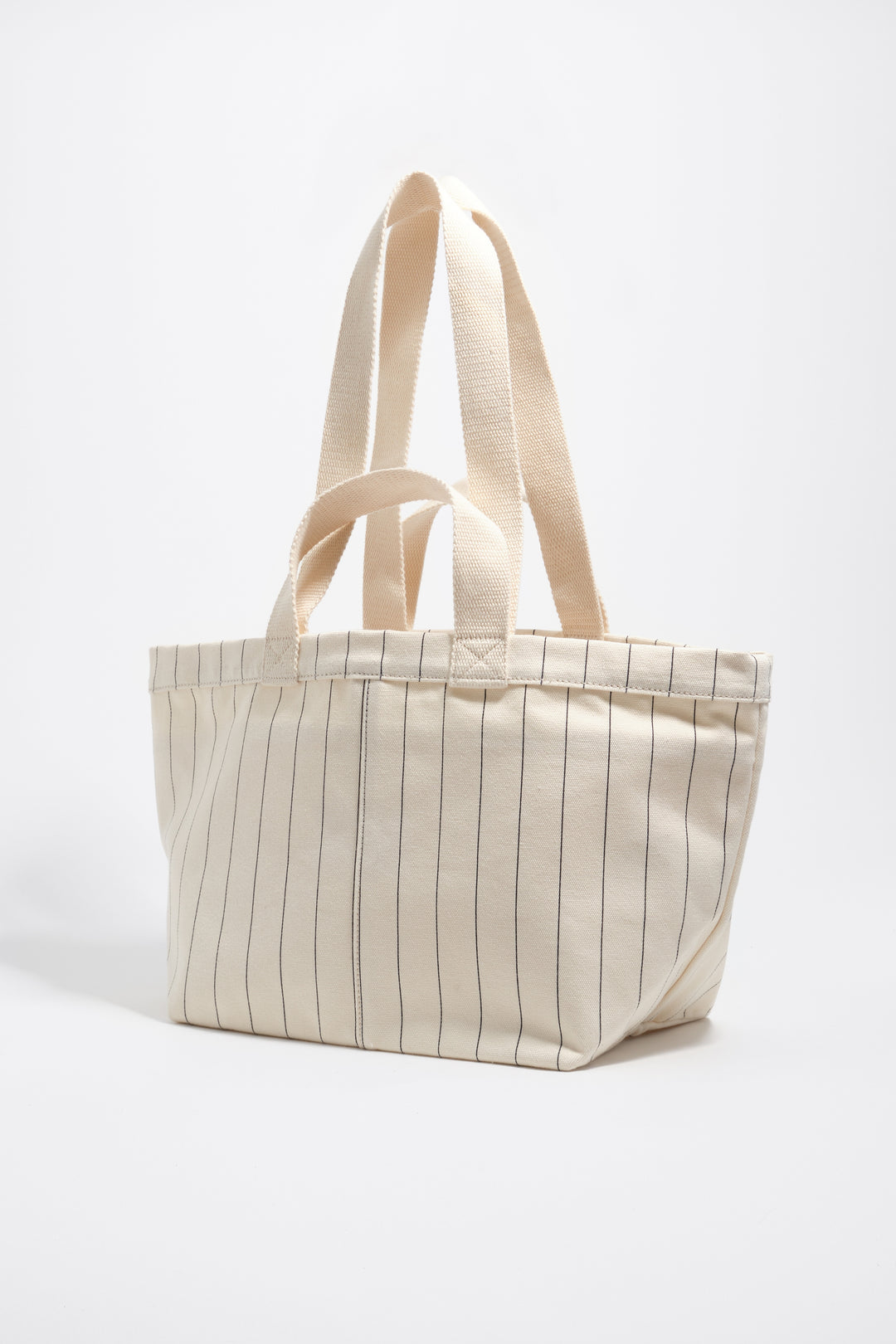 Large off-white cotton basket bag