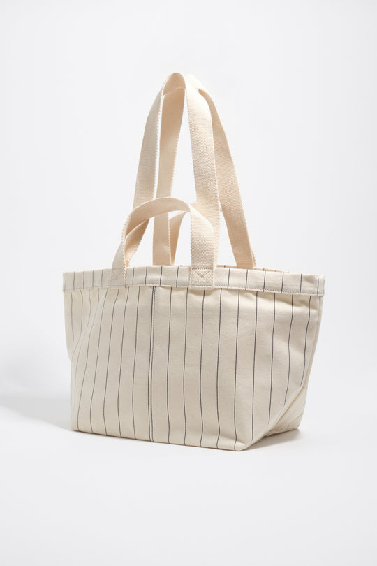 Large off-white cotton basket bag
