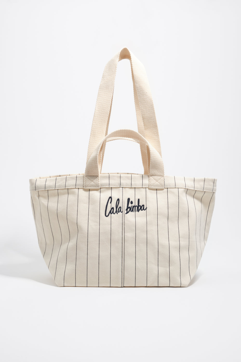 Large off-white cotton basket bag