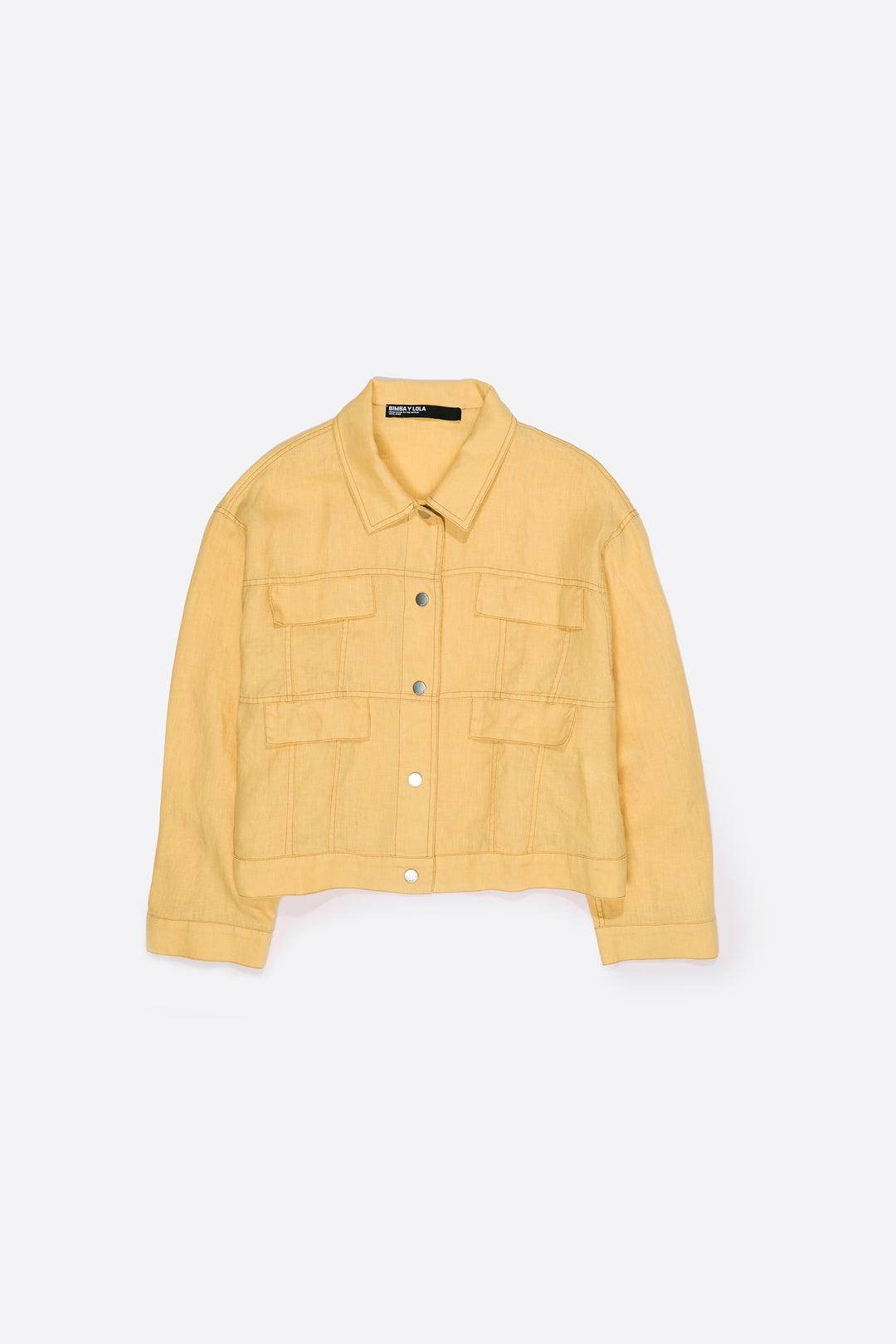 Yellow linen boxy jacket