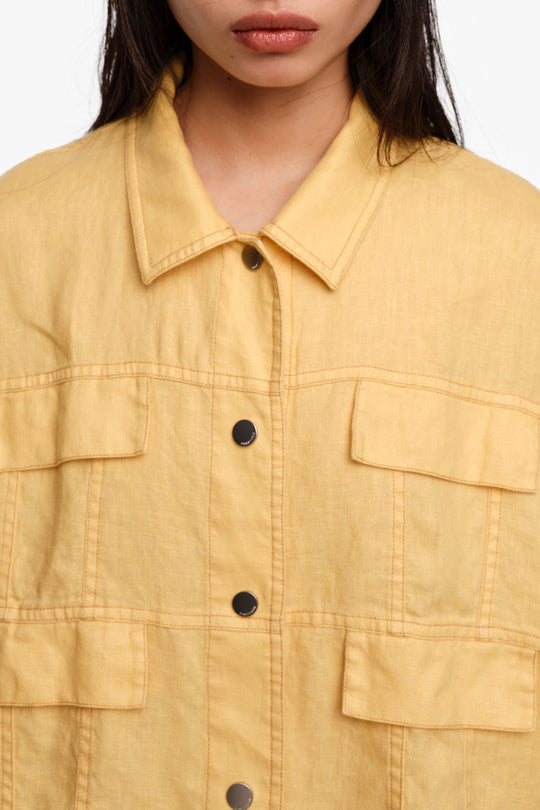 Yellow linen boxy jacket