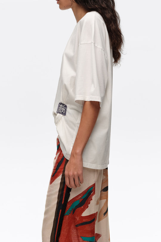 Positional Sun midi wrap skirt