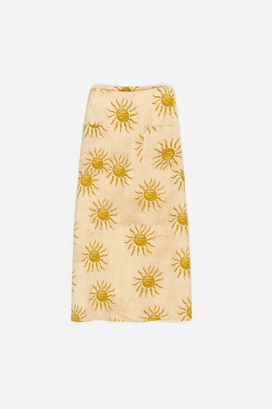 Bimba by the south linen A-line skirt