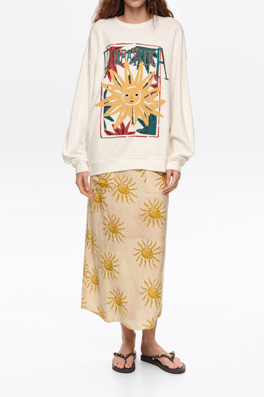Bimba by the south linen A-line skirt