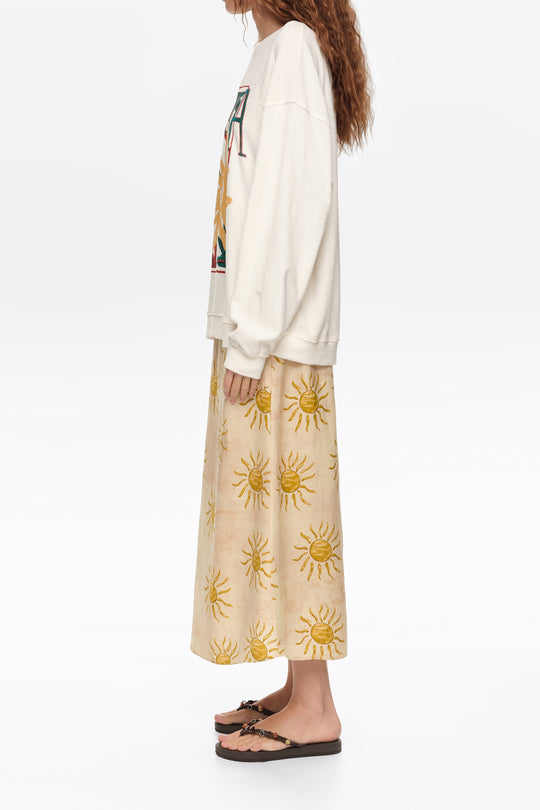 Bimba by the south linen A-line skirt