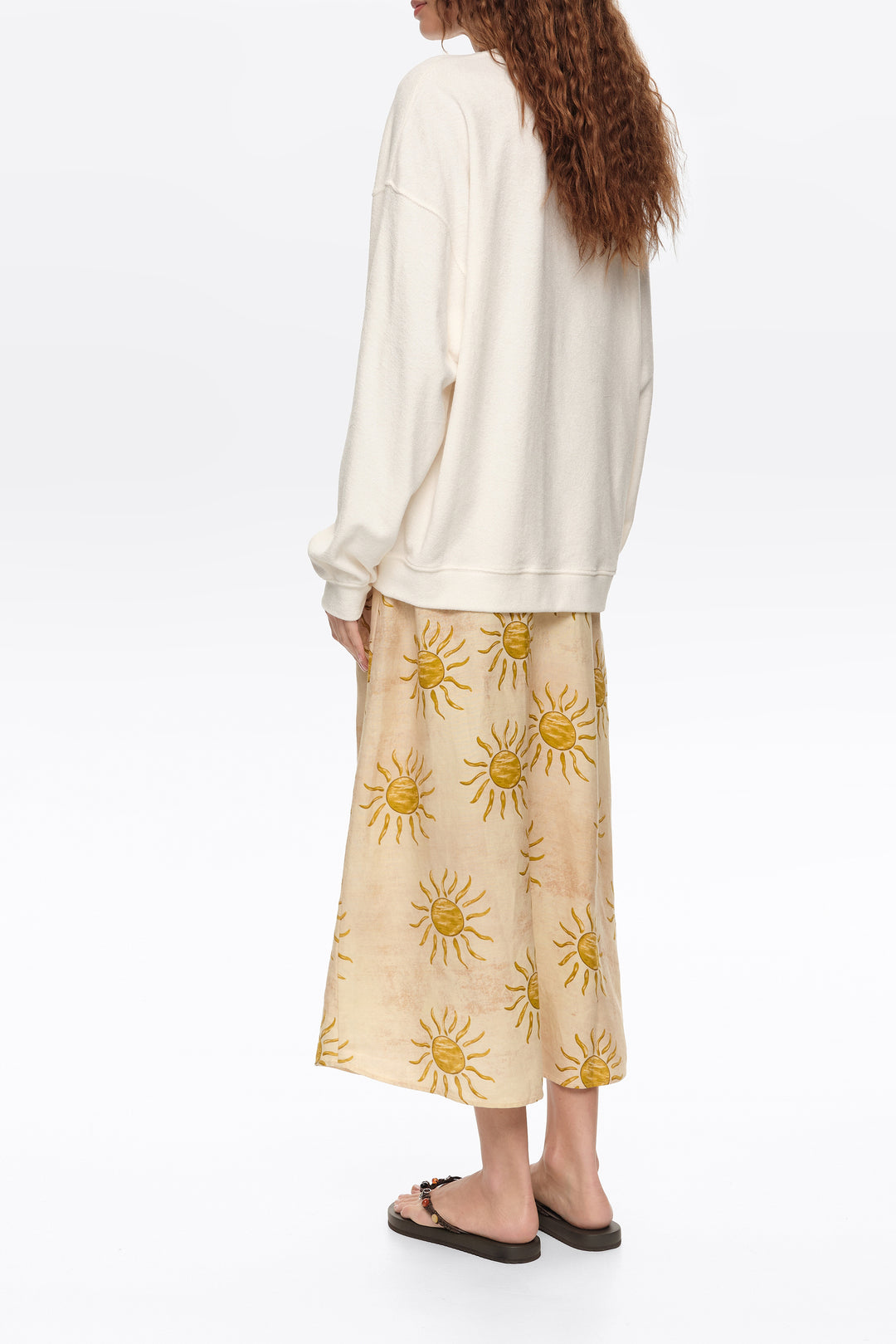 Bimba by the south linen A-line skirt
