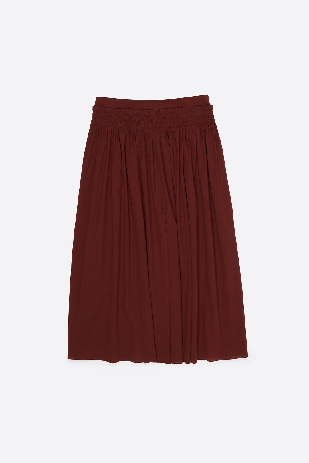 Brown A-line maxi slit skirt