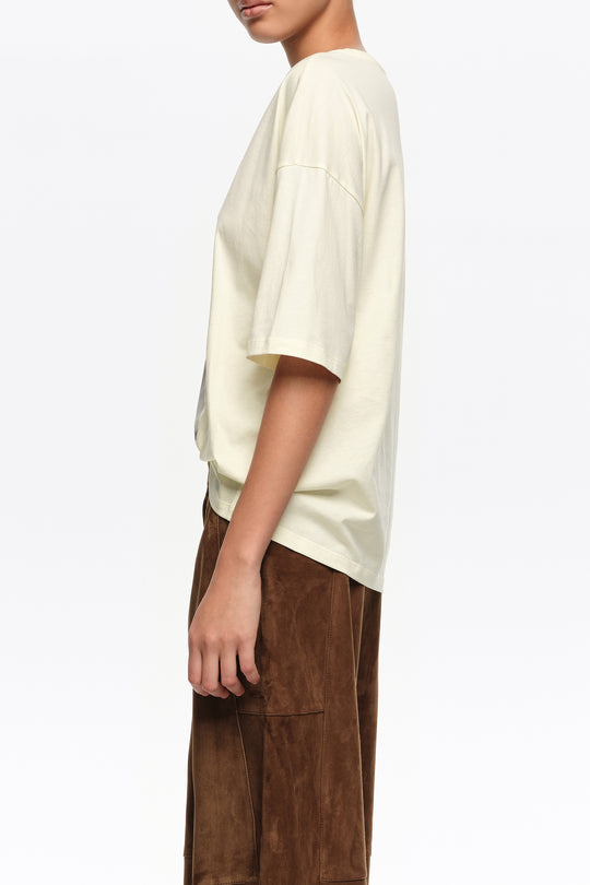 Ivory floral logo T-shirt