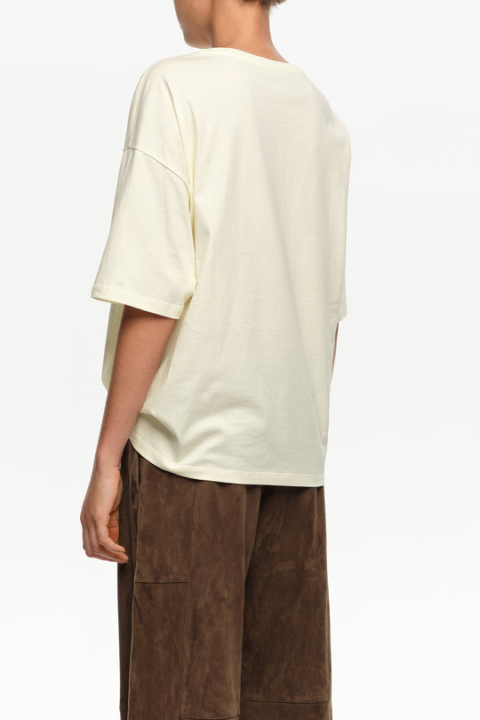 Ivory floral logo T-shirt