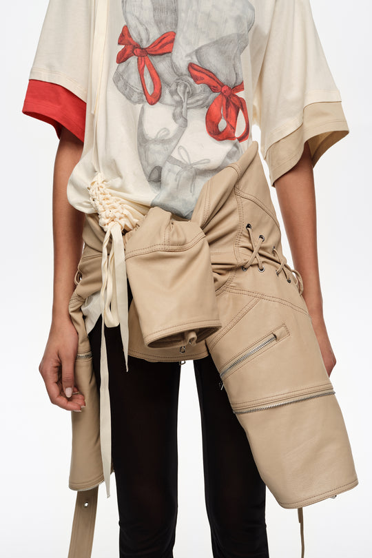 Vanilla ballerinas logo ruched T-shirt