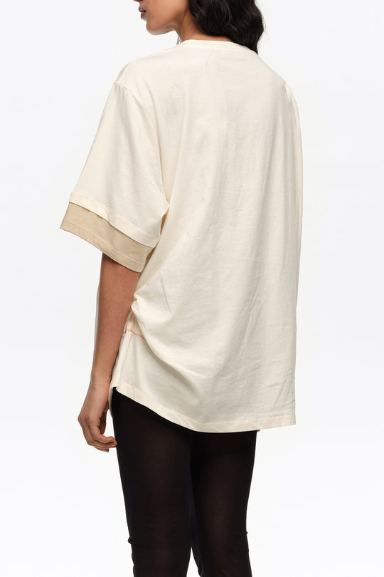 Vanilla ballerinas logo ruched T-shirt