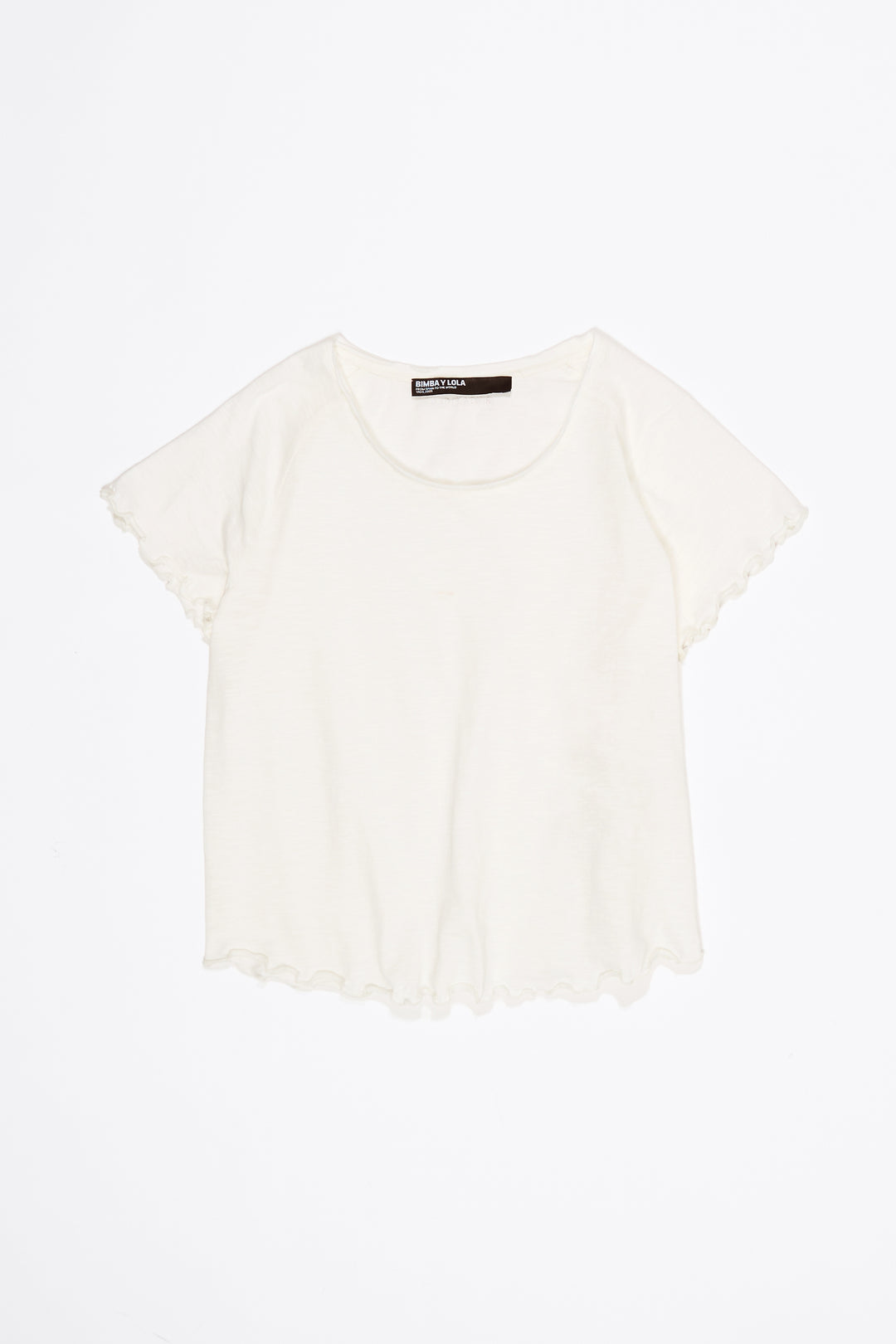 Ivory fitted raglan sleeve T-shirt