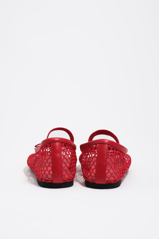 Red mesh ballerina