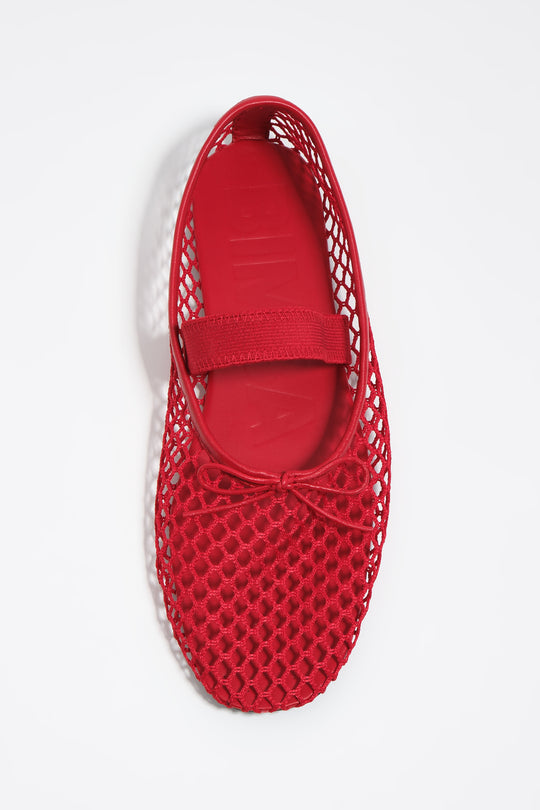 Red mesh ballerina