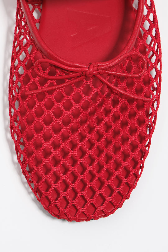 Red mesh ballerina