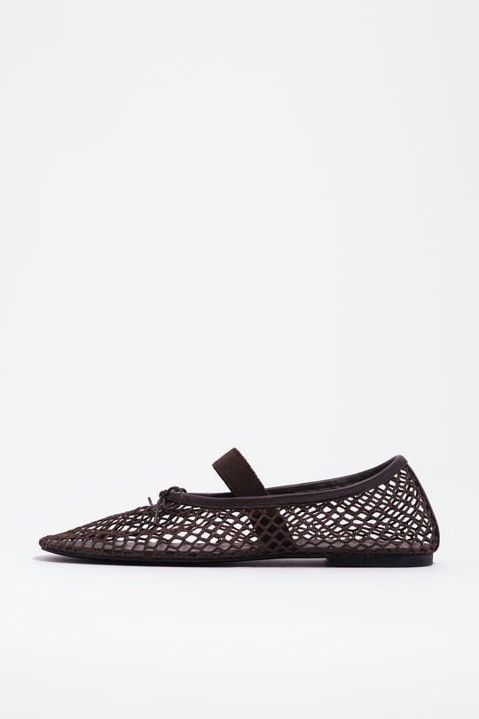 Chocolate mesh ballerina