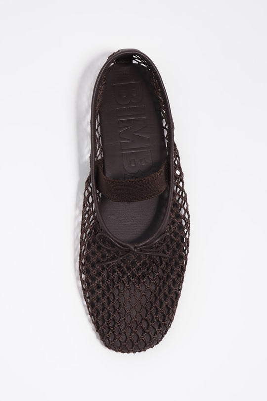 Chocolate mesh ballerina