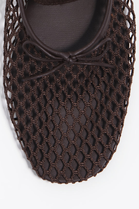 Chocolate mesh ballerina
