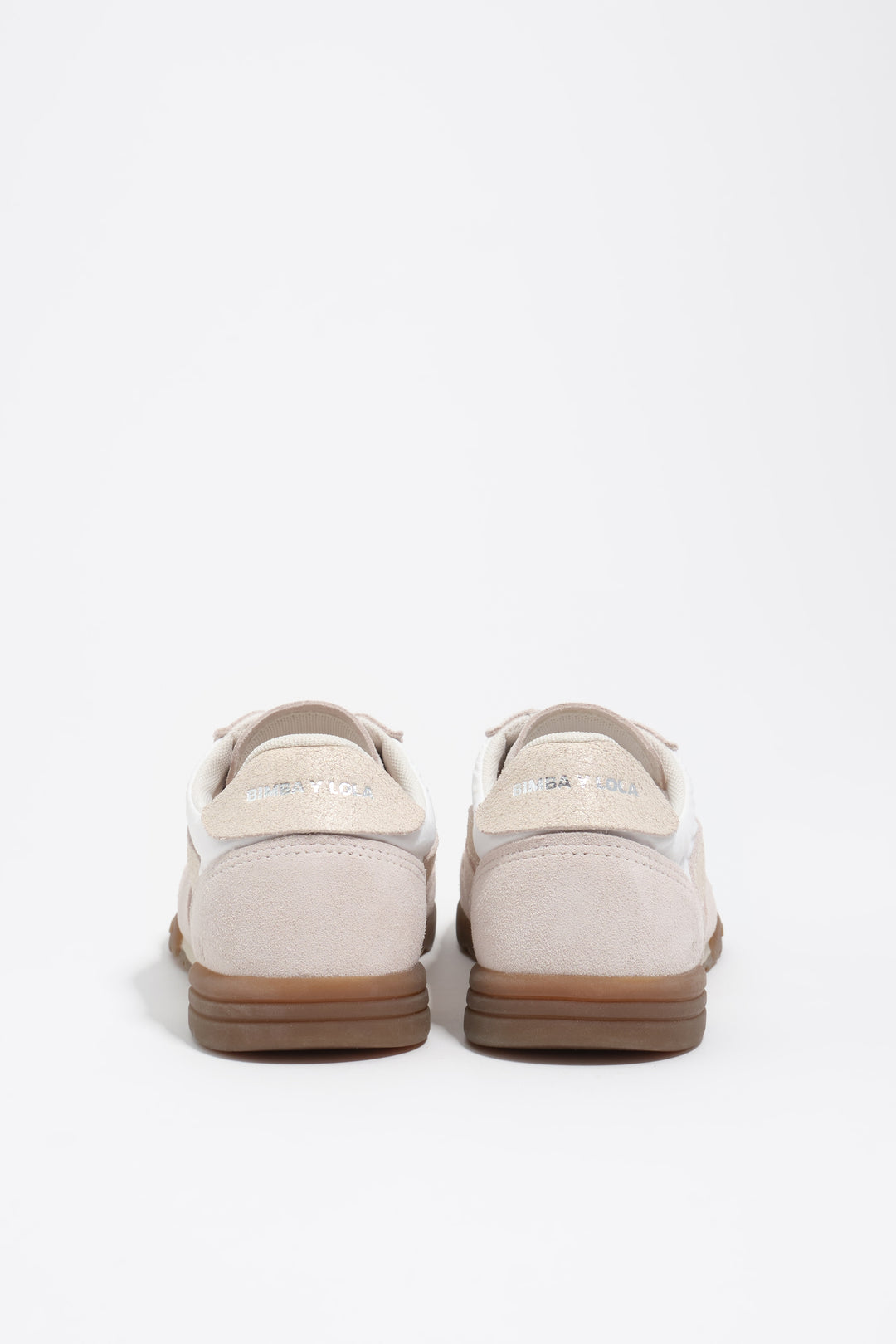 White suede and nylon 13 16 indoor sneaker