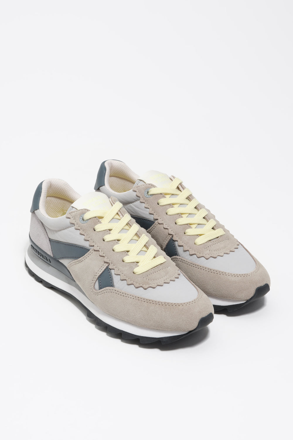 Dark gray suede and nylon 13 19 technical sneaker