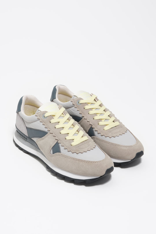 Dark gray suede and nylon 13 19 technical sneaker
