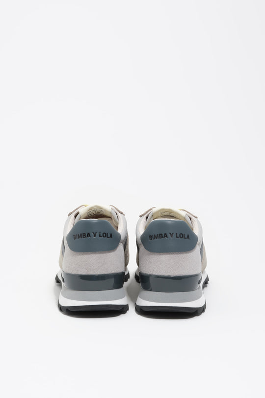 Dark gray suede and nylon 13 19 technical sneaker