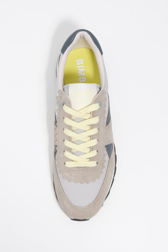 Dark gray suede and nylon 13 19 technical sneaker