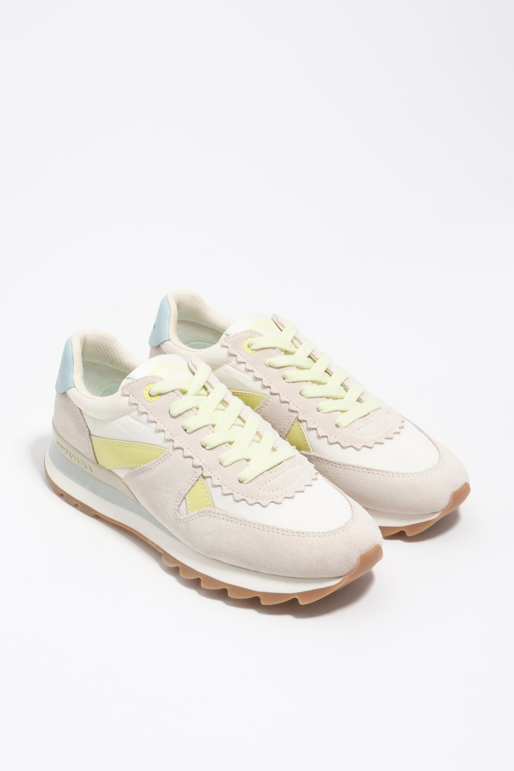 Light gray suede and nylon 13 19 technical sneaker